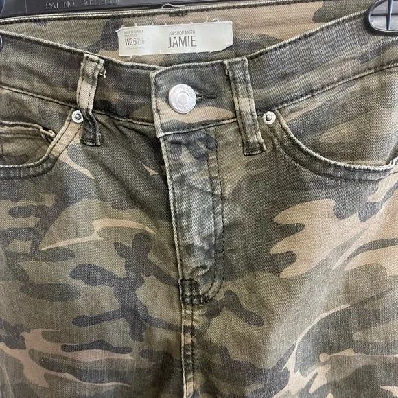 Topshop Moto Camouflage High Rise Skinny Stretch Pants - Picture 6 of 9